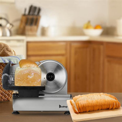 SL526 110V/150W 7.5" Semi-automatic Belt Cutter Deli Food Machine Home Deli Food Slicer