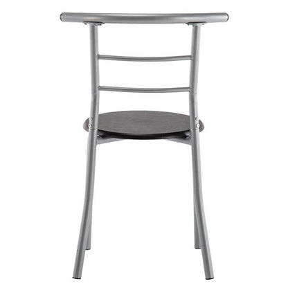 PVC Breakfast Table (One Table and Two Chairs) Black