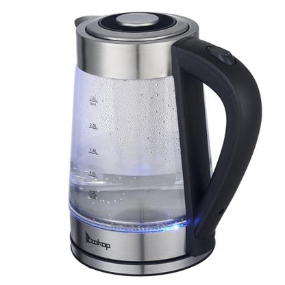 HD-250 110V 1200W 2.5L Electric Kettle with Blue Glass