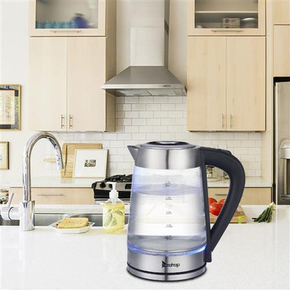 HD-250 110V 1200W 2.5L Electric Kettle with Blue Glass