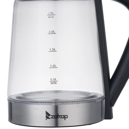 HD-250 110V 1200W 2.5L Electric Kettle with Blue Glass