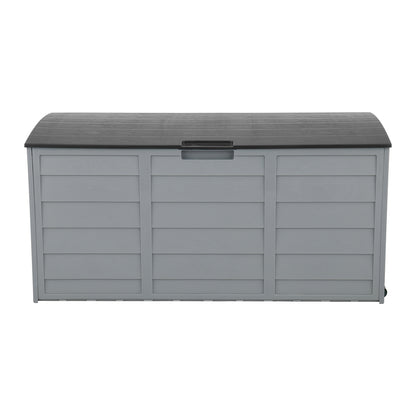 75gal 260L Outdoor Garden Plastic Storage Deck Box Chest Tools Cushions Toys Lockable Seat