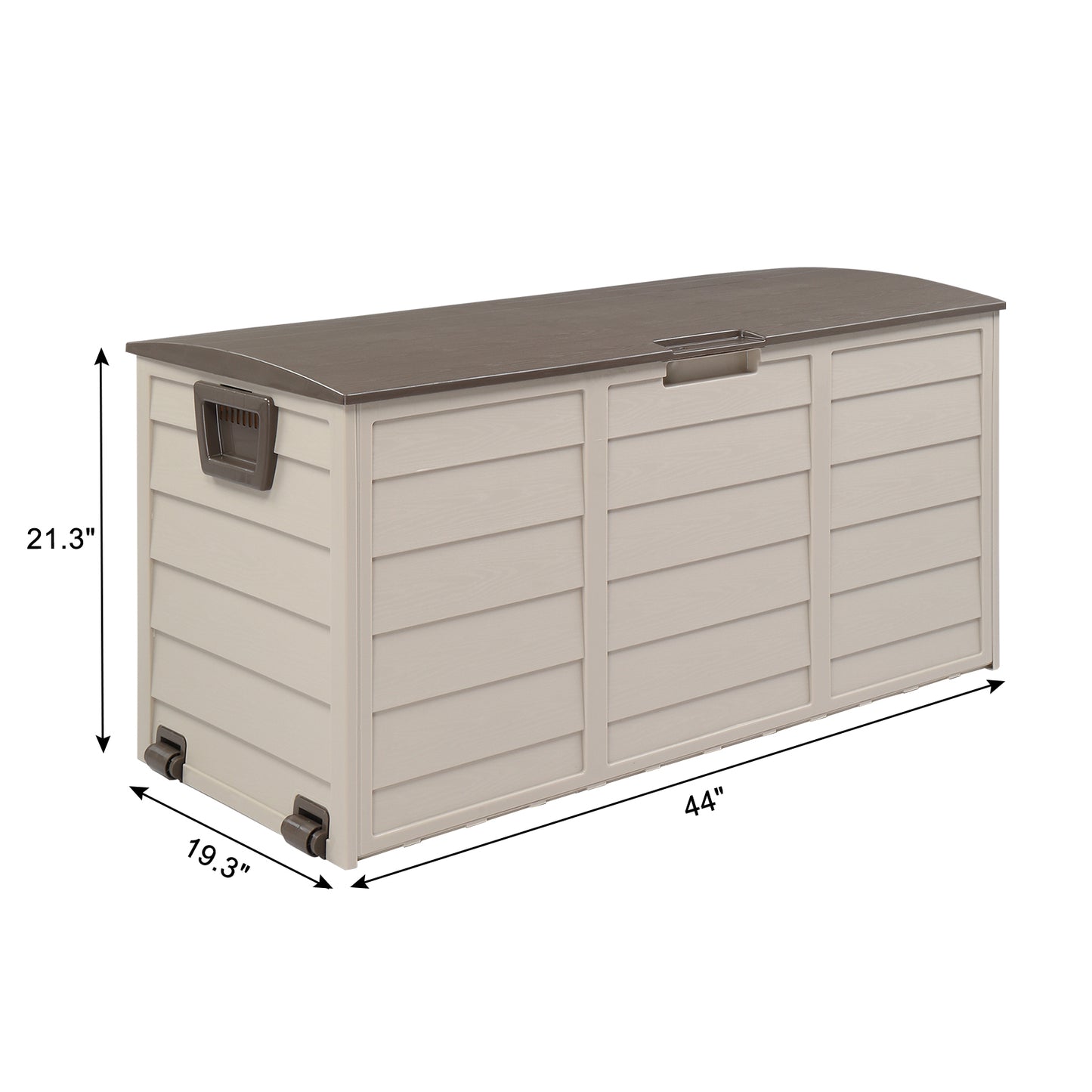 75gal 260L Outdoor Garden Plastic Storage Deck Box Chest Tools Cushions Toys Lockable Seat