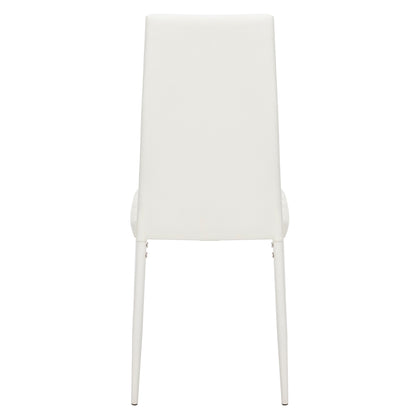 4pcs Elegant Assembled Stripping Texture High Backrest Dining Chairs White(Alternate code: 86358020)