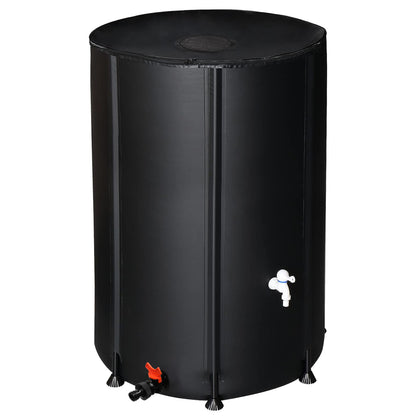 100 Gallon Folding Rain Barrel Water Collector Black