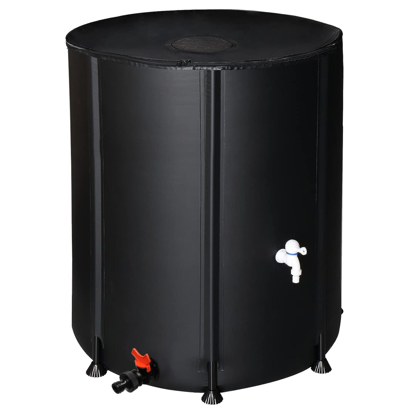 132 Gallon Folding Rain Barrel Water Collector Black