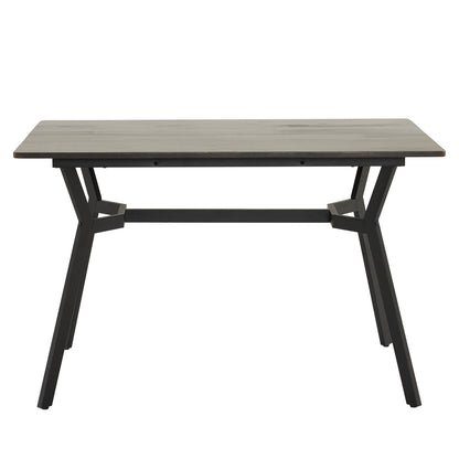 Disassemble rectangular table with inclined foot solid wood grey 120*76*76cm N101