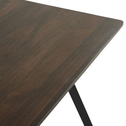 Disassemble rectangular table with diagonal feet solid wood grey desktop splicing 160*76*76cm N101