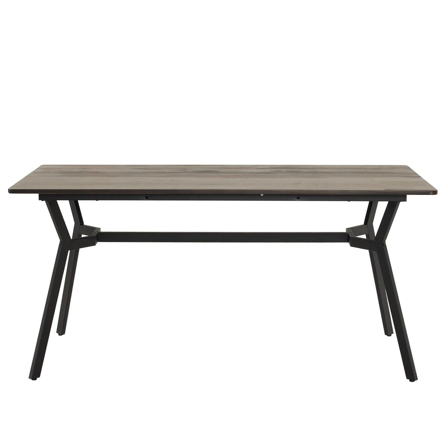 Disassemble rectangular table with diagonal feet solid wood grey desktop splicing 160*76*76cm N101