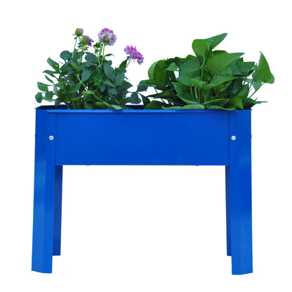 Elevated garden bed, metal elevated outdoor flowerpot box, suitable for backyard and terrace, large flowerpot, suitable for vegetable and flower