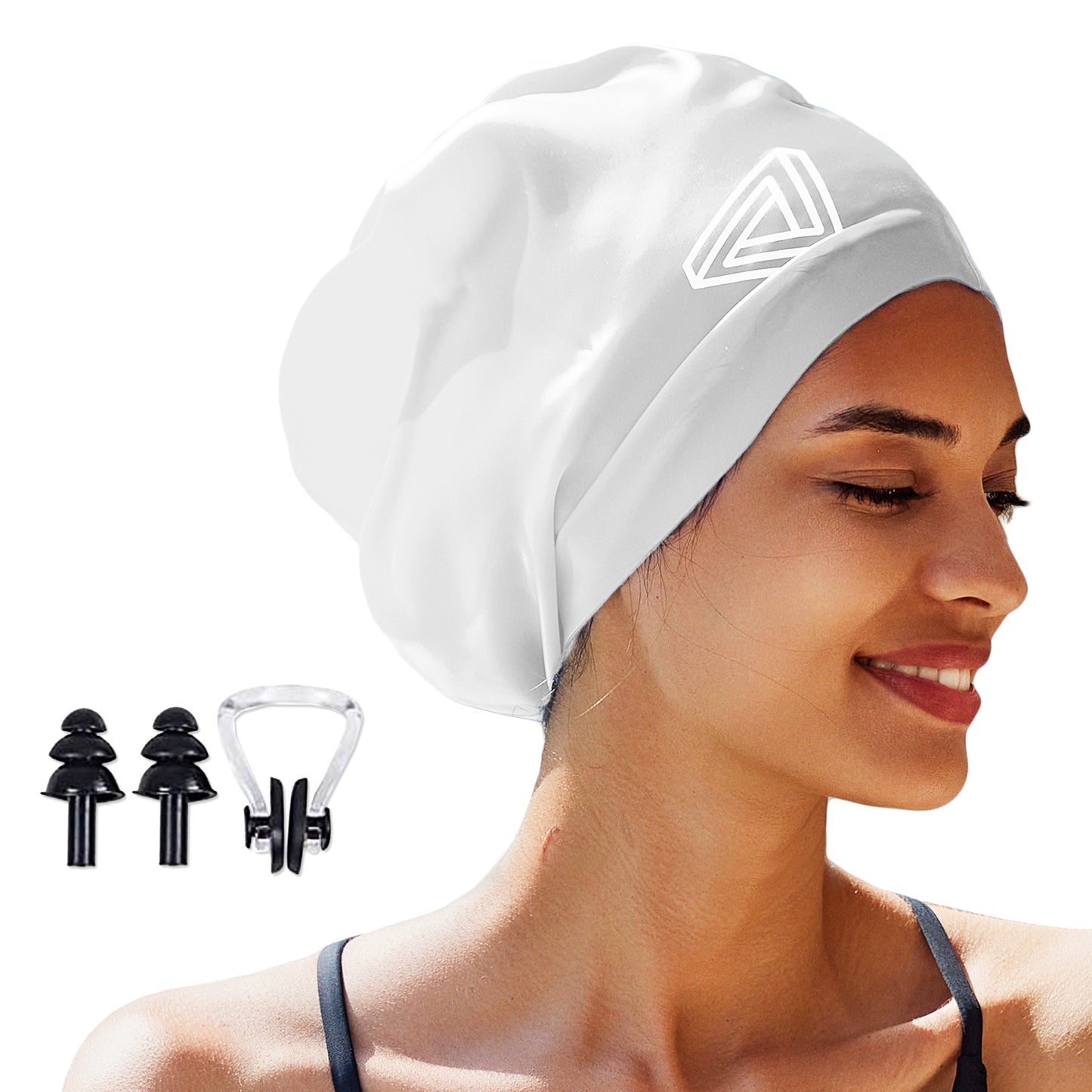 Large Swimming Cap, Suitable for Men and Women, Specially Designed Swimming Cap, Suitable for Very Long and Thick Curly Hair and Braids, Keep Hair Dry（No shipments on weekends）