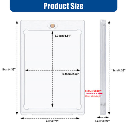 Magnetic Top Loader Card Sleeves Trading Hard Acrylic Case Holder Baseball