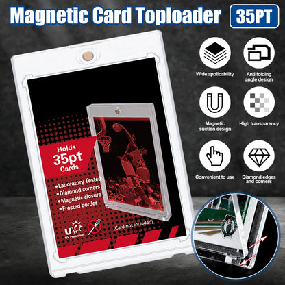 Magnetic Top Loader Card Sleeves Trading Hard Acrylic Case Holder Baseball