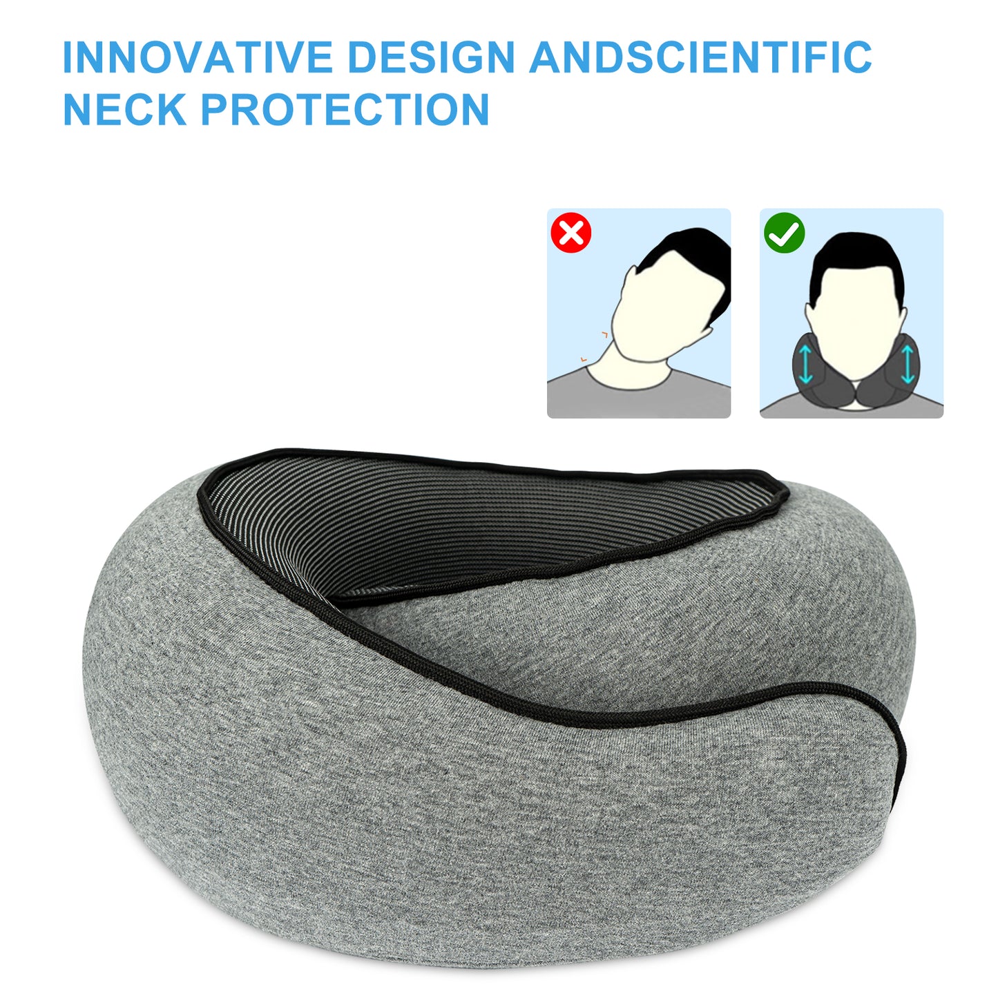 Travel Pillows for Airplanes Memory Foam Neck Pillow【Shipment from FBA】