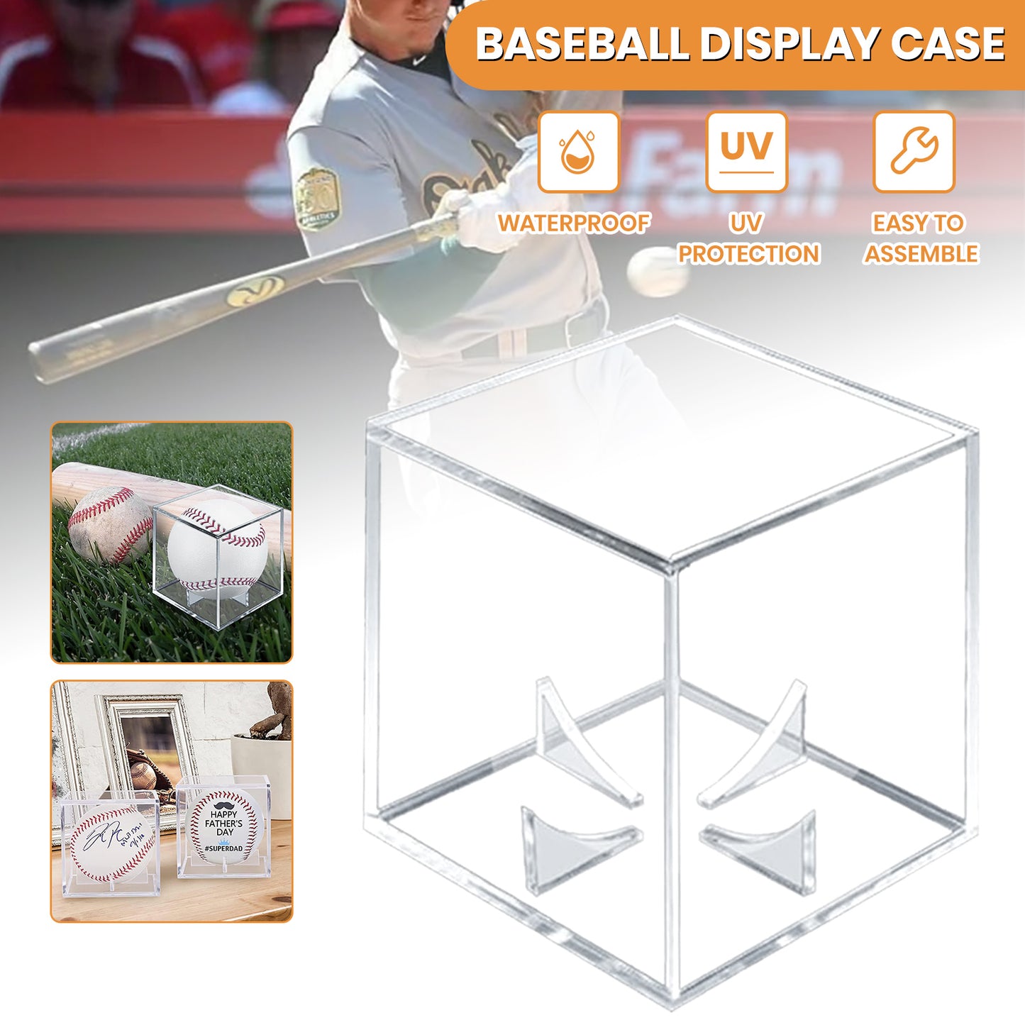 Tennis Ball Display Case Baseball Storage Box Clear Organizer Box Acrylic