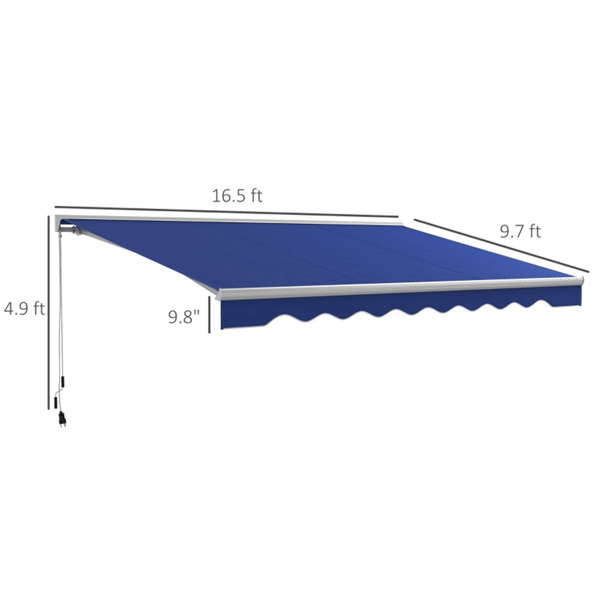 Electric Awning  /Patio Retractable Awning  -AS ( Amazon Shipping)（Prohibited by WalMart）