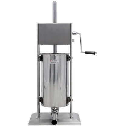 Stainless Steel Commercial Sausage Stuffer,Dual Speed Vertical Sausage Maker 32LB/15L, Meat Filler with 4 Stuffing Tubes