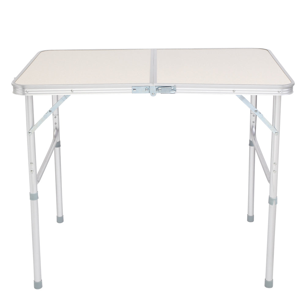 90 x 60 x 70cm Home Use Aluminum Alloy Folding Table White