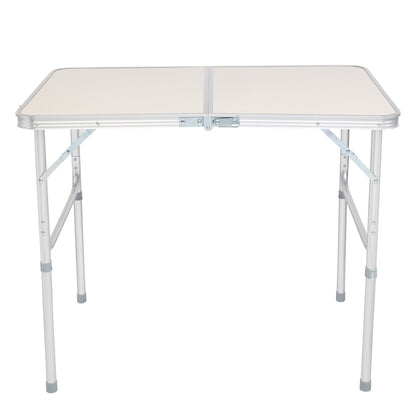 90 x 60 x 70cm Home Use Aluminum Alloy Folding Table White