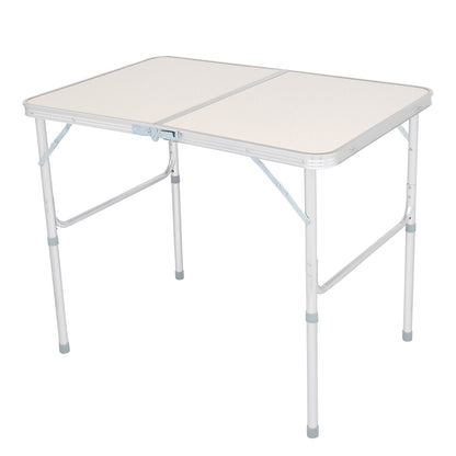 90 x 60 x 70cm Home Use Aluminum Alloy Folding Table White