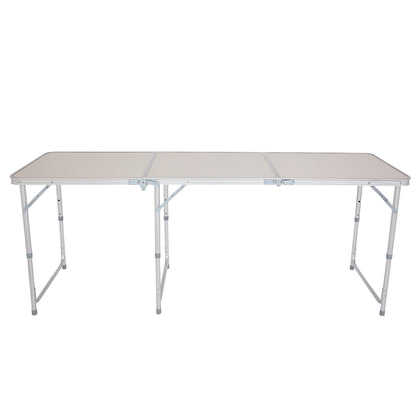 180 x 60 x 70cm Home Use Aluminum Alloy Folding Table White