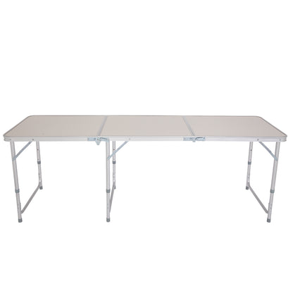 180 x 60 x 70cm Home Use Aluminum Alloy Folding Table White