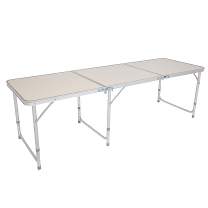 180 x 60 x 70cm Home Use Aluminum Alloy Folding Table White