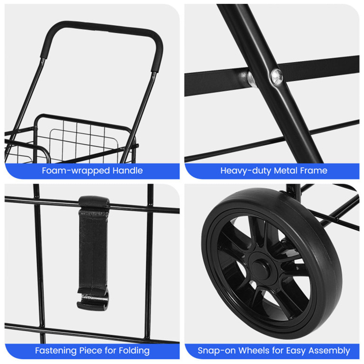 Medium folding shopping cart