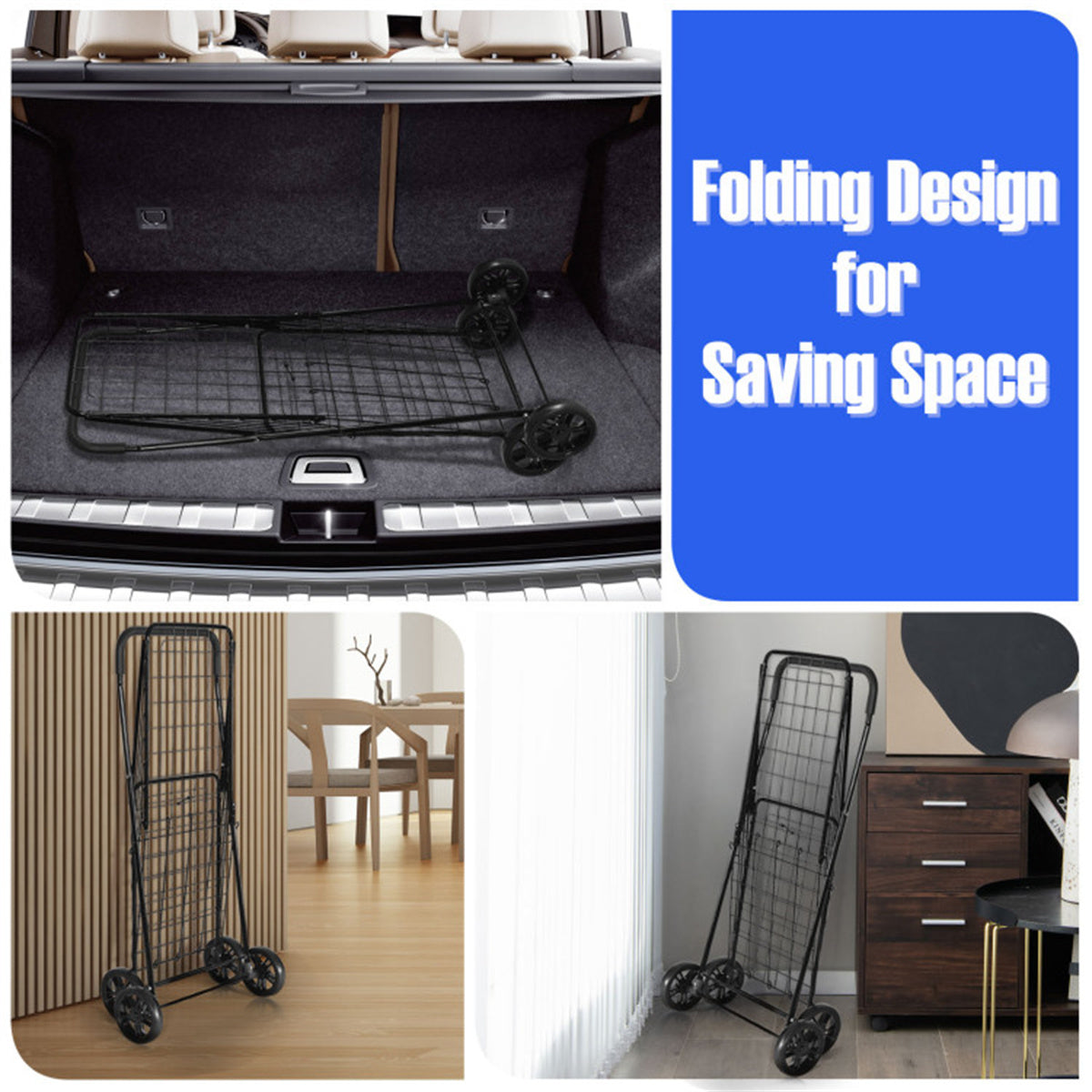 Medium folding shopping cart