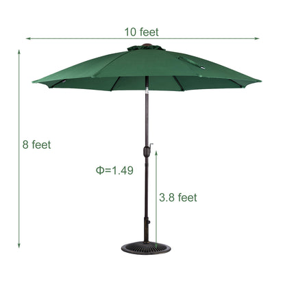 10 ft Outdoor Patio sun Table tilt Umbrella Parasol canopy shade for garden/parasol de plage design(Without chassis)(No shipments on weekends, banned from Amazon)