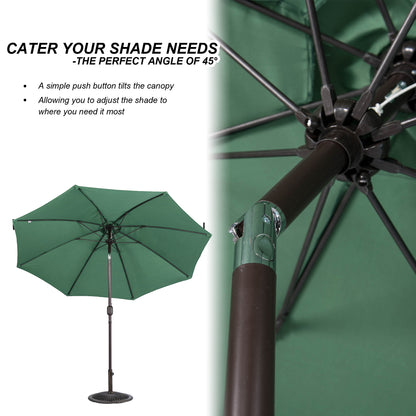 10 ft Outdoor Patio sun Table tilt Umbrella Parasol canopy shade for garden/parasol de plage design(Without chassis)(No shipments on weekends, banned from Amazon)