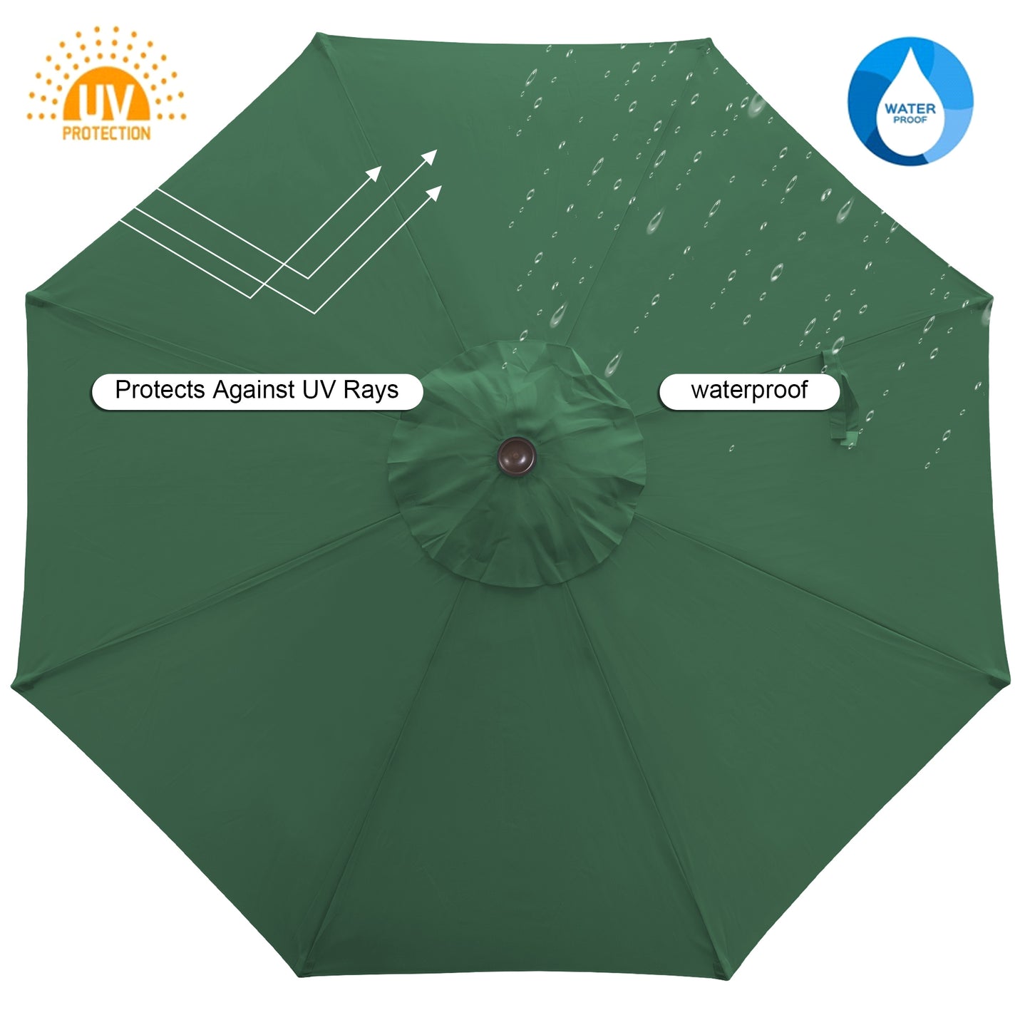 10 ft Outdoor Patio sun Table tilt Umbrella Parasol canopy shade for garden/parasol de plage design(Without chassis)(No shipments on weekends, banned from Amazon)