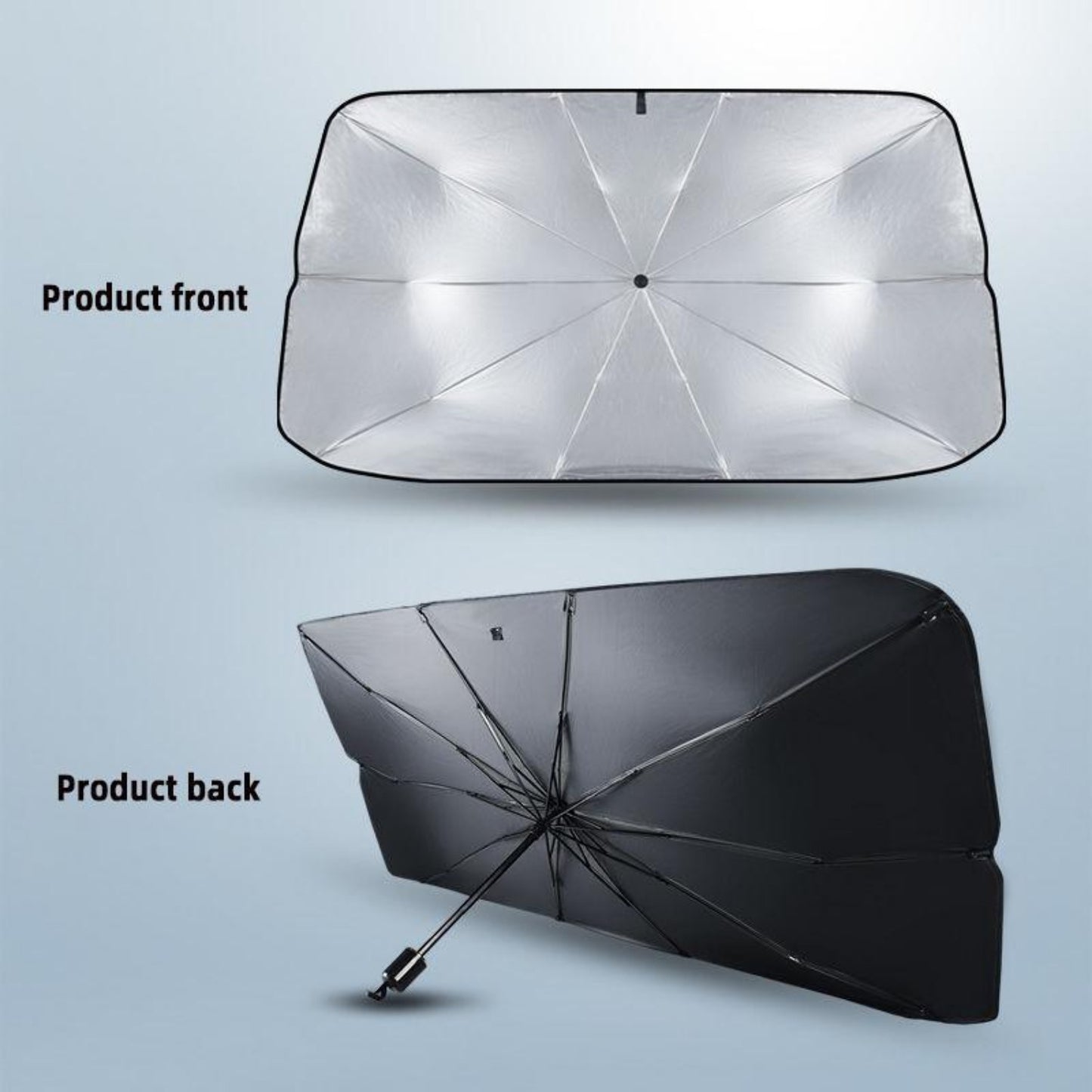 Auto Windshield Sunshade, Foldable Reflective Sunshade for Car Front Window, Blocks UVs Rays, Heat Insulation, Keep Vehicle Cool(No shipments on weekends, banned from Amazon)