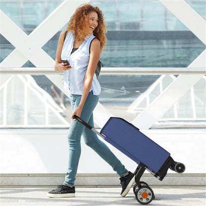 Blue Folding Shopping Cart