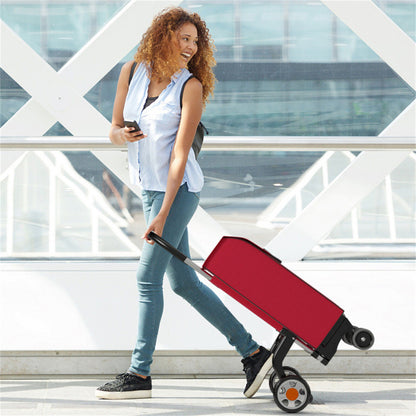 Red Folding Shopping Cart