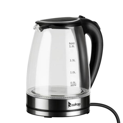 HD-1857-A 110V 1500W 1.8L Electric Glass Kettle US Plug