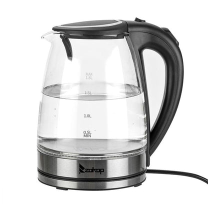 HD-1857-A 110V 1500W 1.8L Electric Glass Kettle US Plug