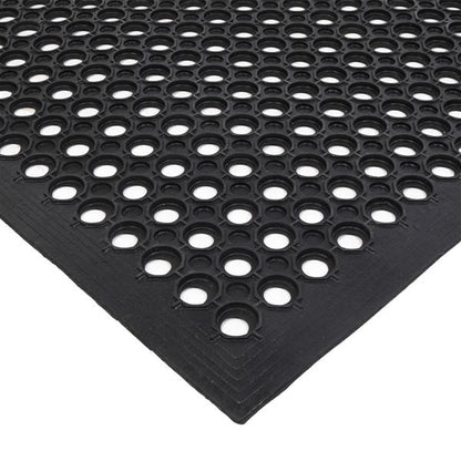 Bar Kitchen Industrial Multi-functional Anti-fatigue Drainage Rubber Non-slip Hexagonal Mat 150*90cm